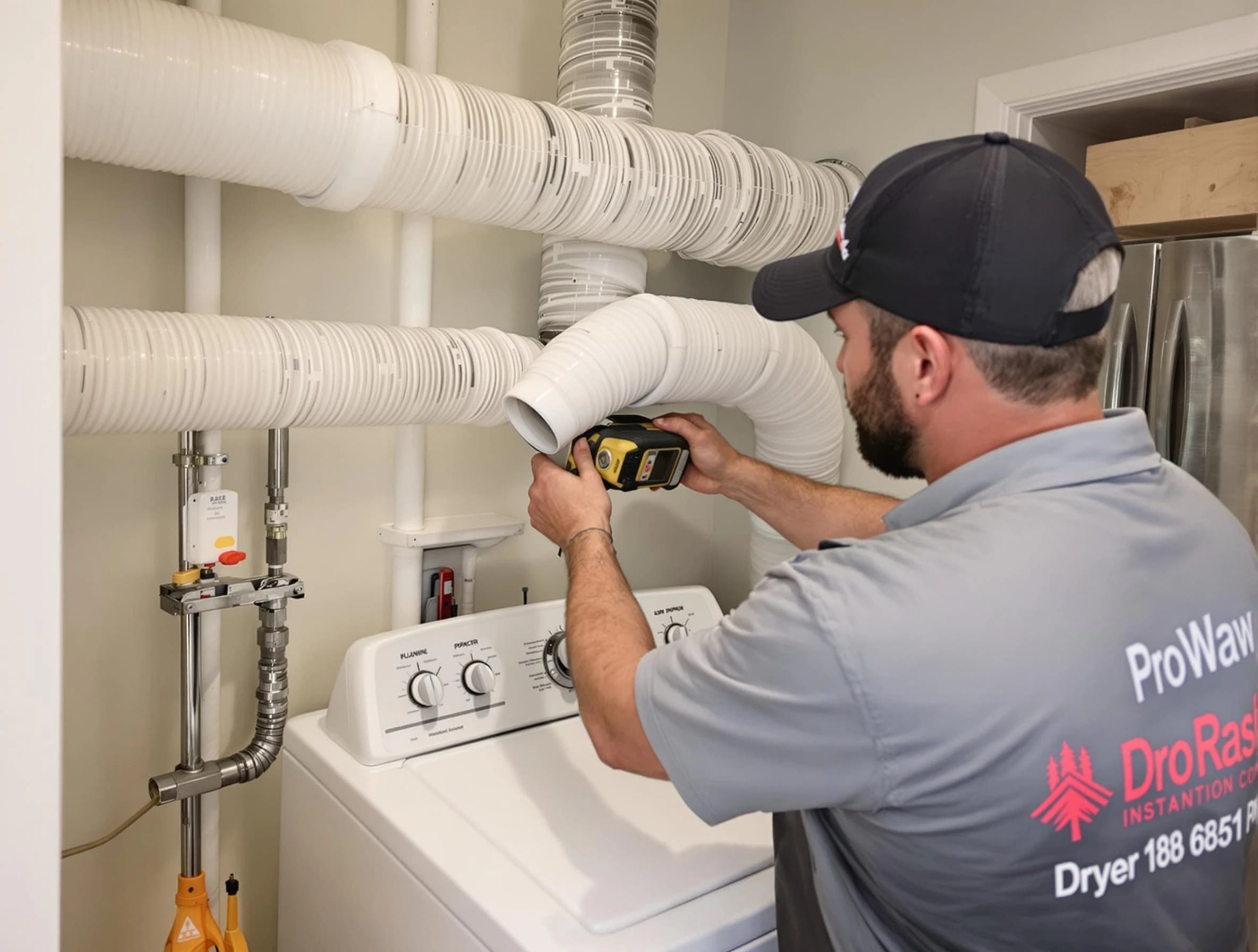 Professional dryer vent hose installation by Millersville Dryer Vent Cleaning in Millersville