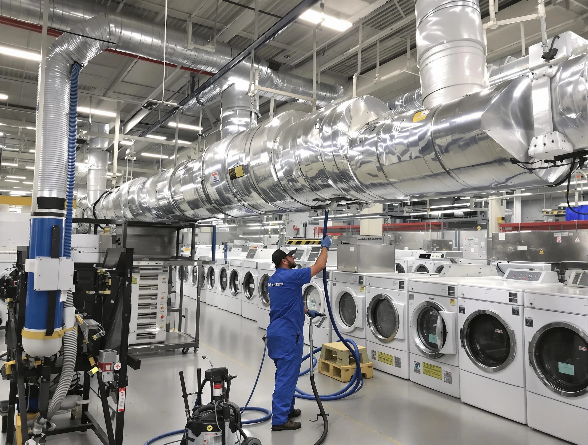 Millersville Dryer Vent Cleaning team performing heavy-duty industrial dryer vent cleaning in Millersville