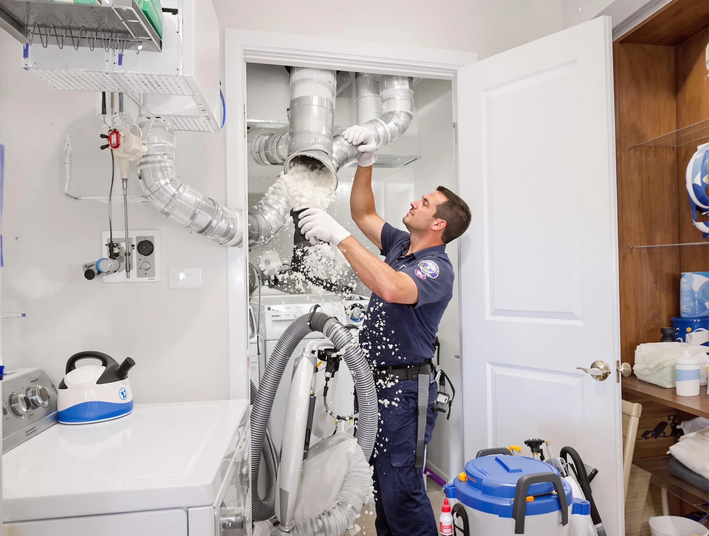 Millersville Dryer Vent Cleaning technician delivering thorough residential dryer vent cleaning service in Millersville