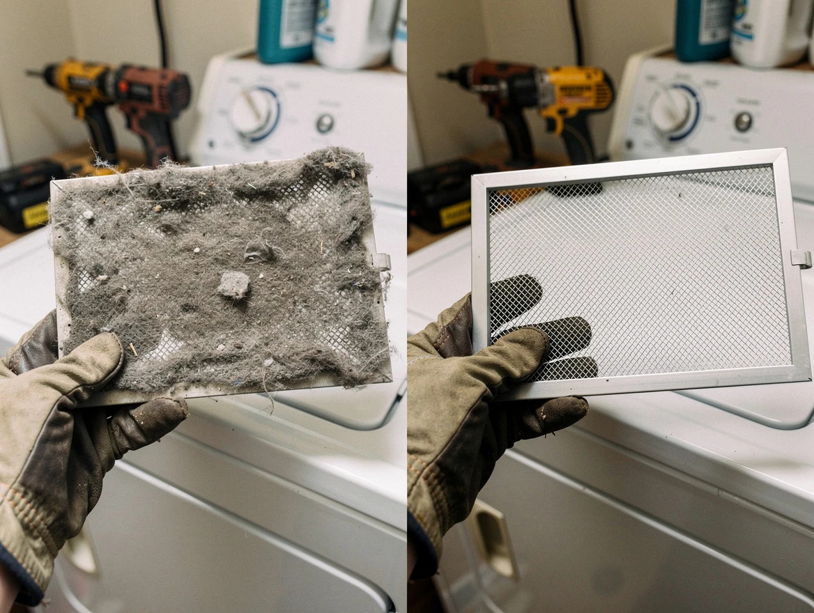 Professional lint trap cleaning by Millersville Dryer Vent Cleaning in Millersville