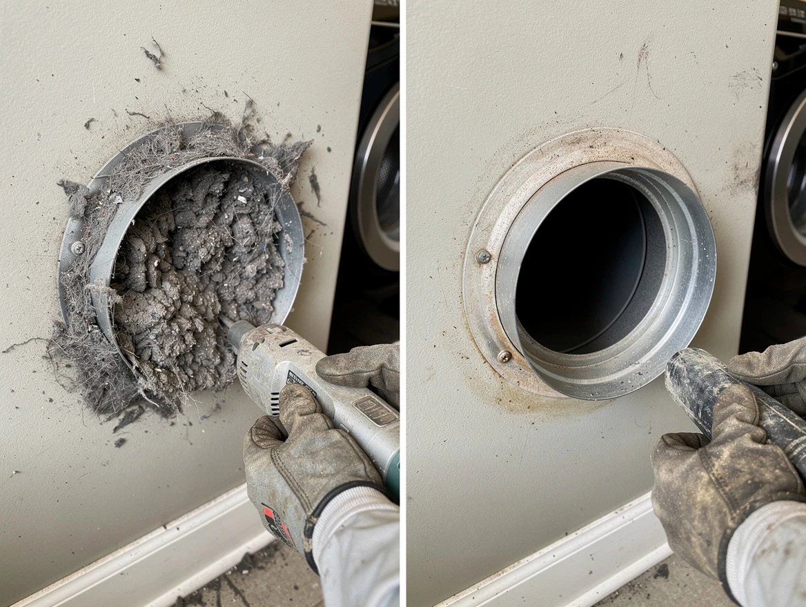 Professional clogged vent cleaning by Millersville Dryer Vent Cleaning in Millersville