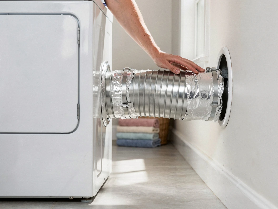 Professional dryer vent hose installation by Millersville Dryer Vent Cleaning in Millersville